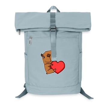 Capybara capybara heart motif - Laptop Backpack - ice blue - Front