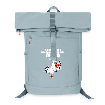 Heimat Moin Begrüßung Möwe - Laptop-Rucksack  - Eisblau - Vorne