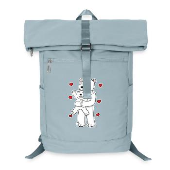 Eisbär Familie - Eisbär mit Baby - Laptop-Rucksack  - Eisblau - Vorne