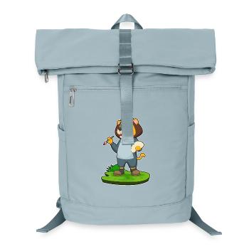 Lion Painter Brush Painting - Laptop Backpack - ice blue - Front
