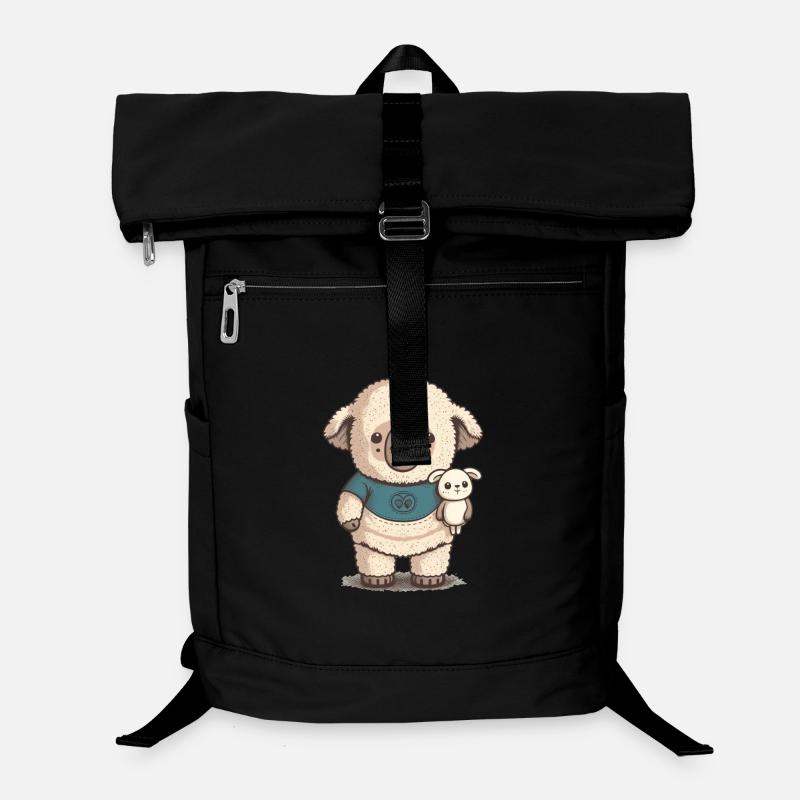 Mouton endormi avec peluche Sac à dos ordinateur