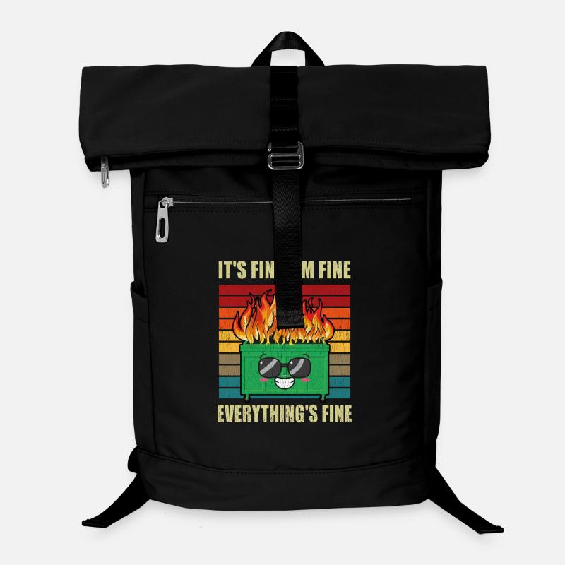 Dumpster Fire C’est bien que j’aie bien réussi Funny Mens Sac à dos ordinateur