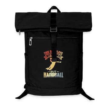 Junge spielt nichts außer Handball - Laptop-Rucksack  - Schwarz - Vorne