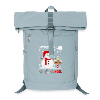 Merry Christmas Snowman - Laptop Backpack - ice blue - Front
