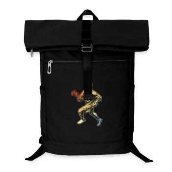 Lacrosse Player Drawing - Laptop Backpack - black - Front