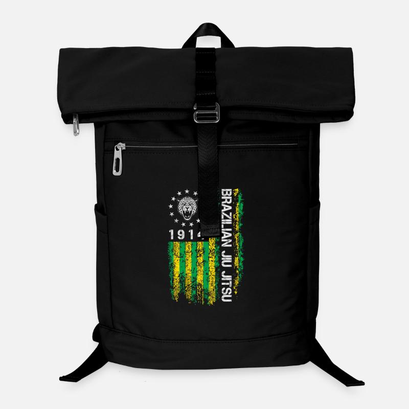 Jiu Jitsu brésilien 1914 Amérique drapeau cadeau Sac à dos ordinateur