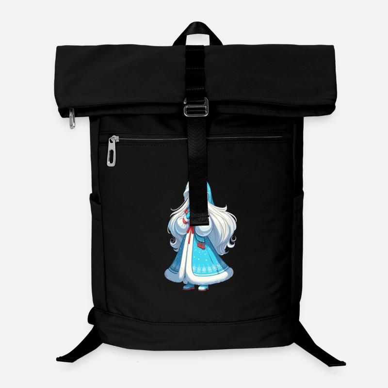 Ded Moroz Snegurotschka russischer Weihnachtsmann Laptop-Rucksack 