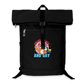 Fabelhaftes Faultier-Leben mit LGBT-Flagge - Laptop-Rucksack  - Schwarz - Vorne