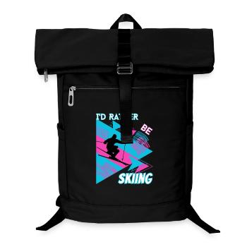 I'd Rather Ski - Ski Winter Sports Skier - Laptop Backpack - black - Front