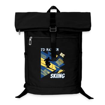 I'd Rather Ski - Ski Winter Sports Skier - Laptop Backpack - black - Front