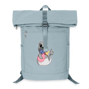 Motif bébé lion de mer - Sac à dos ordinateur - bleu glacier - Devant