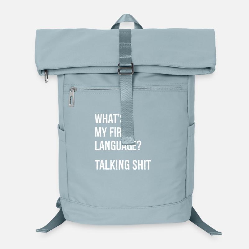 what's my first language talking shit funny shirt Laptop Backpack
