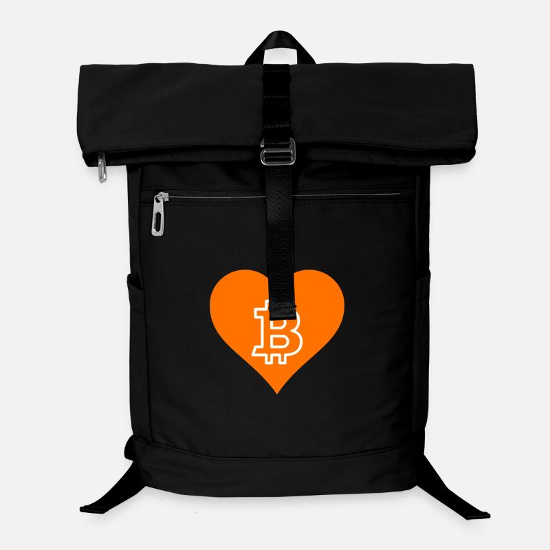 I Love Bitcoin Orange Laptop-Rucksack 