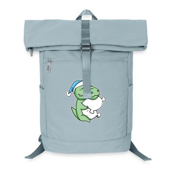 Crocodile avec oreiller et bonnet somnolent - Sac à dos ordinateur - bleu glacier - Devant