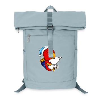 Papagei mit Kissen und Schlafmütze - Laptop-Rucksack  - Eisblau - Vorne