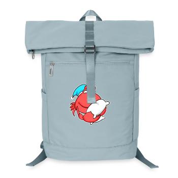 Crabe avec oreiller et bonnet somnolent - Sac à dos ordinateur - bleu glacier - Devant