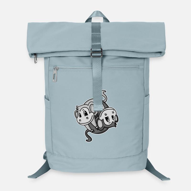 Yin Yang Sign Monkey Laptop Backpack