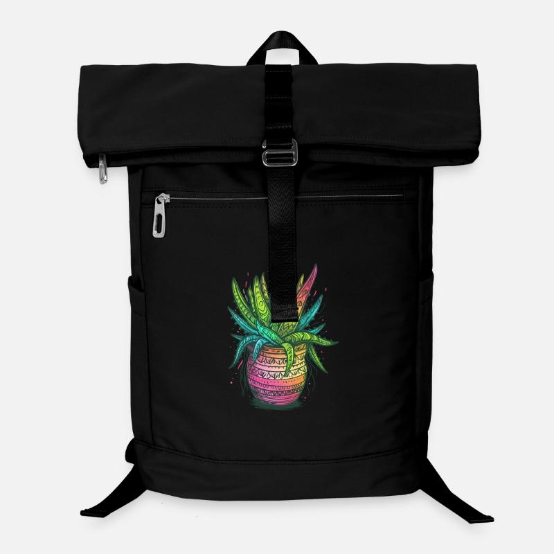 Aloe Vera Psychedelisch Sukkulente Pflanze Gärtner Laptop-Rucksack 