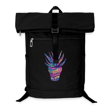 Aloe Vera Psychedelic Succulent Plant Garden - Laptop Backpack - black - Front