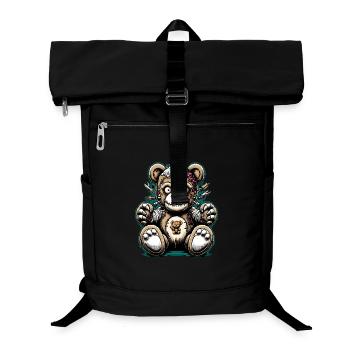 Ours en peluche vintage maman peluche - Sac à dos ordinateur - noir - Devant