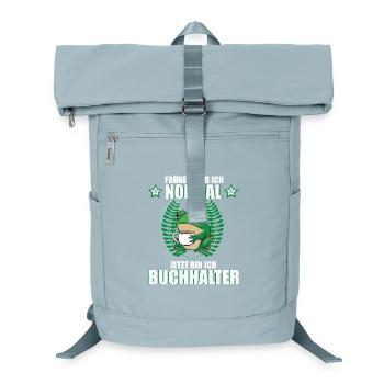Lustiges Buchhalter Spruch Frosch Kaffee - Laptop-Rucksack  - Eisblau - Vorne