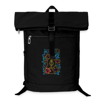 Hawaii Musik Retro Look - Laptop-Rucksack  - Schwarz - Vorne