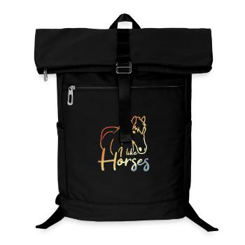 J’aime les chevaux - Sac à dos ordinateur - noir - Devant