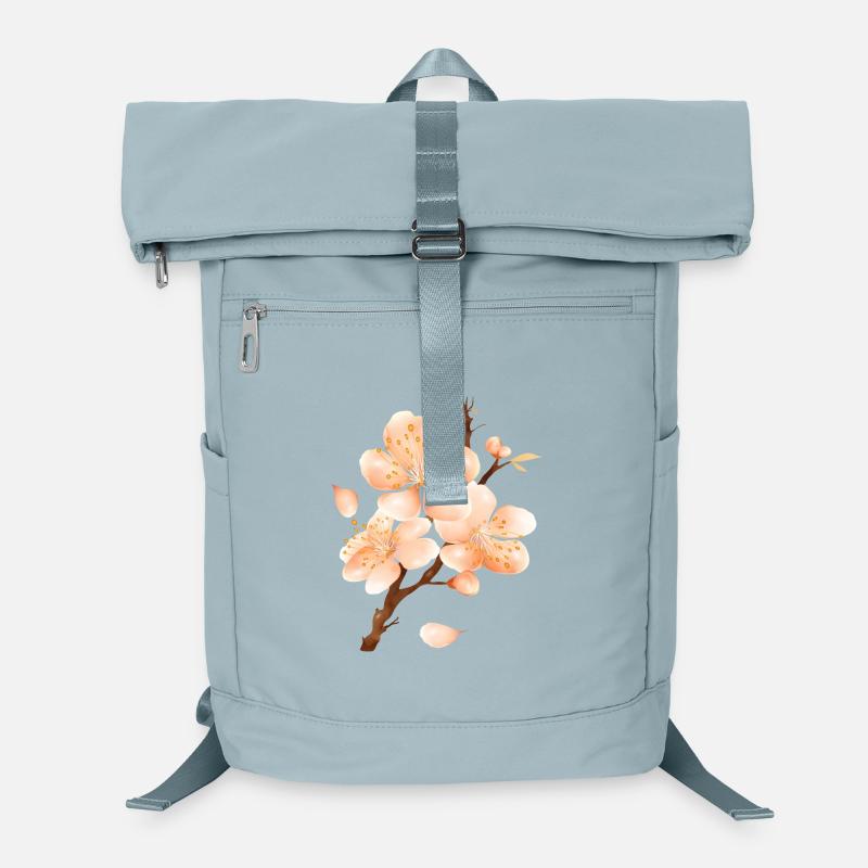 Pfirsichblüten Ast im samtig-weichen Pfirsichton Laptop-Rucksack 