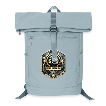 GPS Anti Diebstahl Aufkleber Carbon-Gold - Laptop-Rucksack  - Eisblau - Vorne