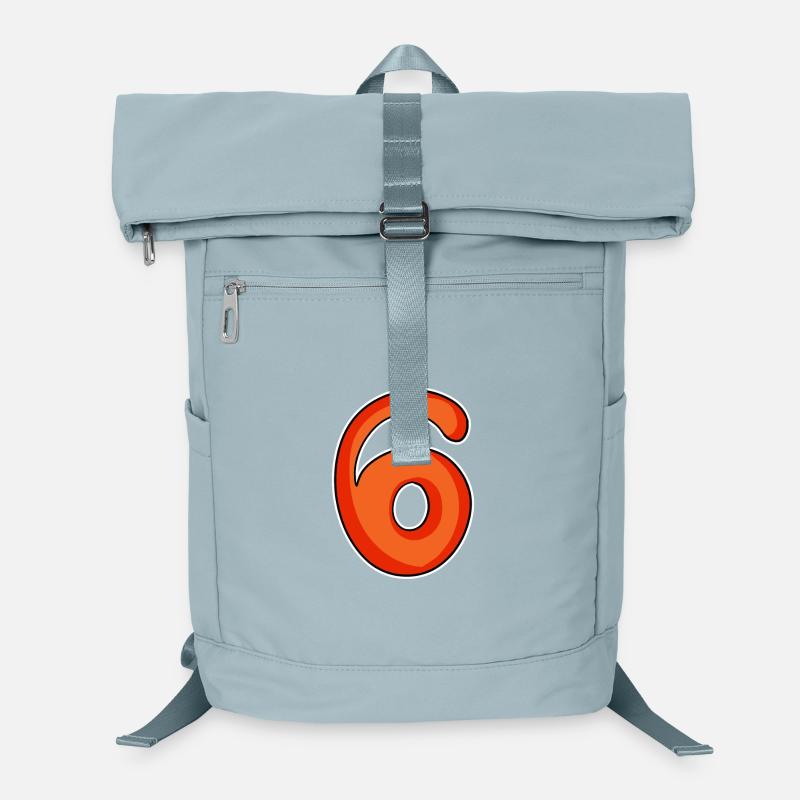 Zahl 6 Nummer Laptop-Rucksack 
