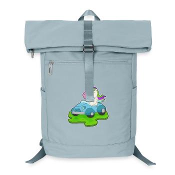 Einhorn Auto - Laptop-Rucksack  - Eisblau - Vorne
