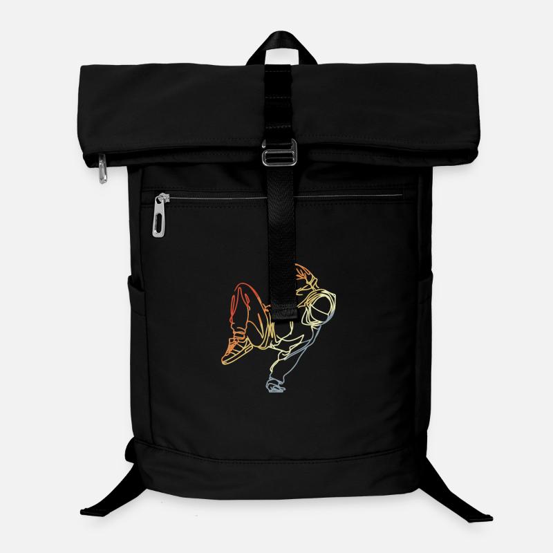 Retro Breakdancer Skizze Laptop-Rucksack 