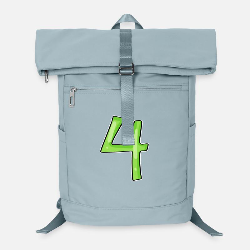 4 - Vier Grün Laptop-Rucksack 