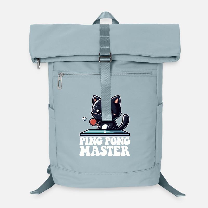 Ping Pong Master Katze Black Cat Dad Outfit Laptop-Rucksack 