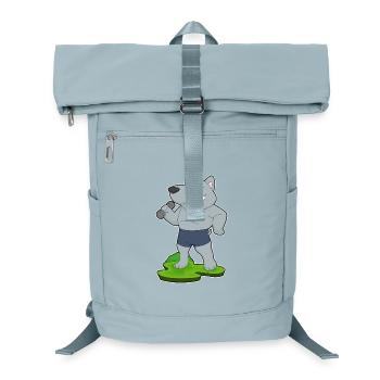 Hund Bodybuilder Hantel Bodybuilding - Laptop-Rucksack  - Eisblau - Vorne