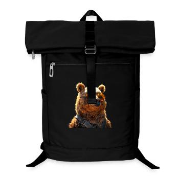 Brown Bear, Grizzly Bear, Bear Brothers, Dad, Wild Bears - Laptop Backpack - black - Front