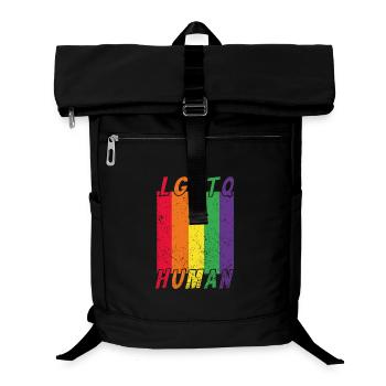 LGBTQ Human - Laptop-Rucksack  - Schwarz - Vorne