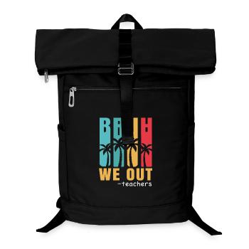 Bruh We Out Teachers Summer Break 2024 Retro - Laptop-Rucksack  - Schwarz - Vorne