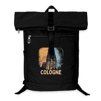 Kölner Dom Cologne Vintage Silhouette Köln Skyline - Laptop-Rucksack  - Schwarz - Vorne