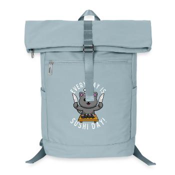 Cute Kawaii Cat Chef Sushi Food - Laptop Backpack - ice blue - Front