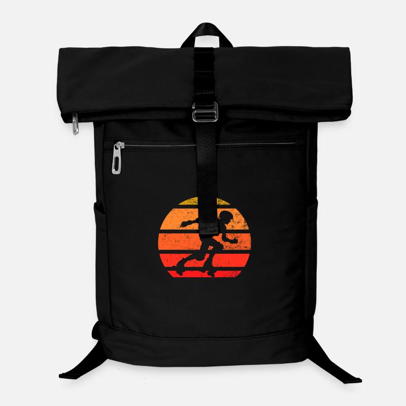 Retro Roller Skater Silhouette Sunset Laptop Backpack