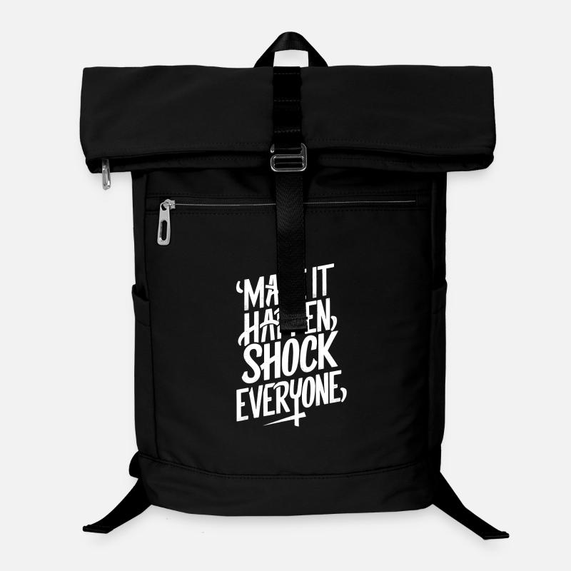 Motiv inspirant avec une déclaration de motivation - Sac à dos ordinateur - noir