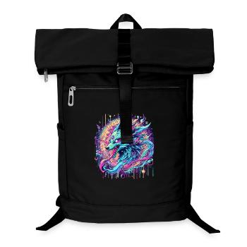 Psychedelic Fox Head Goa Art - Laptop Backpack - black - Front
