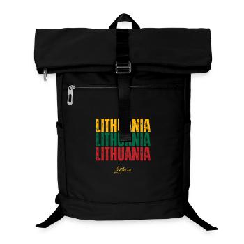 Flag of Lithuania, Lithuanian pride - Laptop Backpack - black - Front