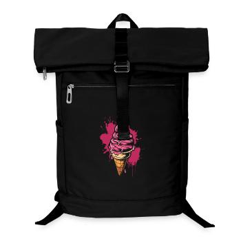 Softeis Farbkleckse - Laptop-Rucksack  - Schwarz - Vorne