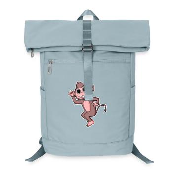 Monkey Motif Animal - Laptop Backpack - ice blue - Front