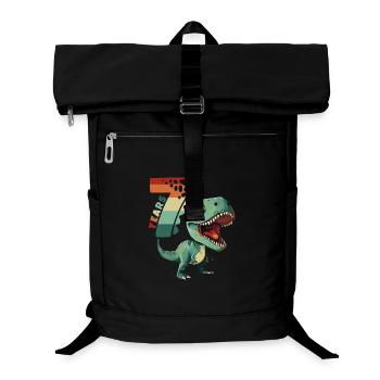 T-Rex Tyrannosaurus 7 Jahre 7. Geburtstag Geschenk - Laptop-Rucksack  - Schwarz - Vorne