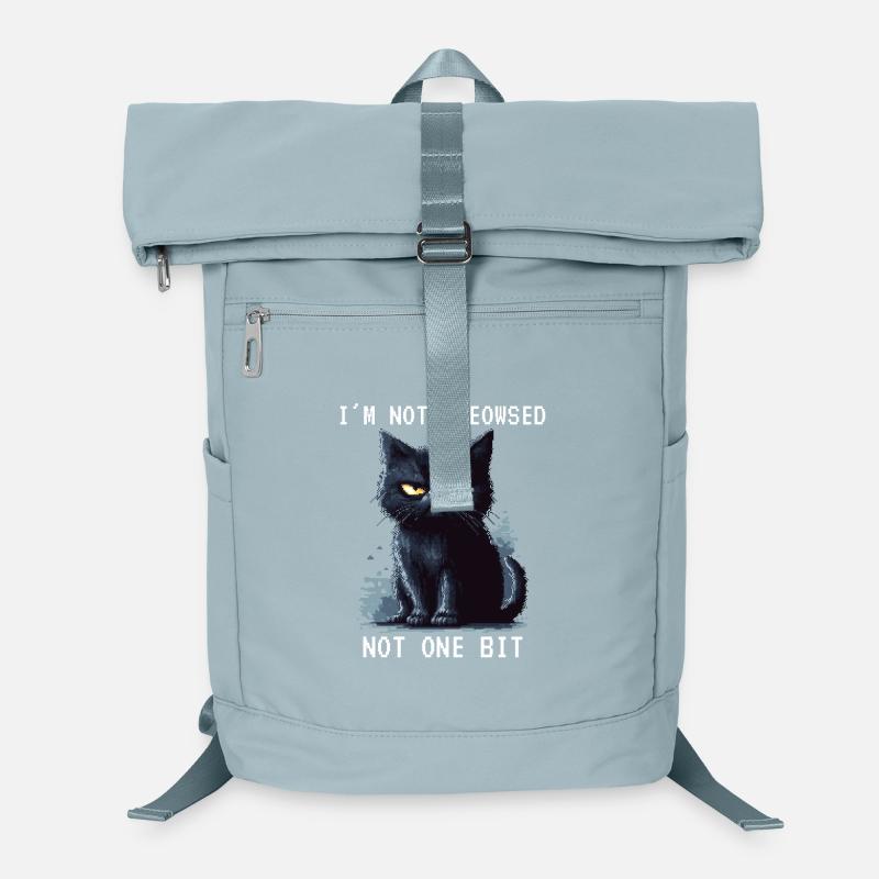 I'm Not Ameowsed Schwarze Katze Pixelart Pixel Laptop-Rucksack 