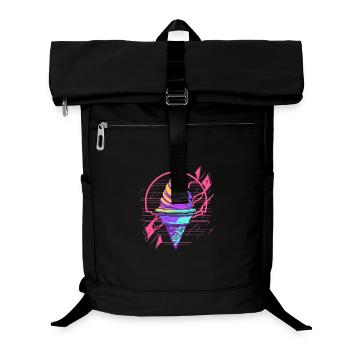 Cornet de crème glacée Synthwave - Sac à dos ordinateur - noir - Devant