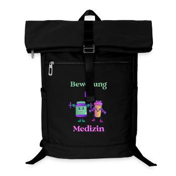 Exercise is medicine - Stay fit, stay healthy - Laptop Backpack - black - Front